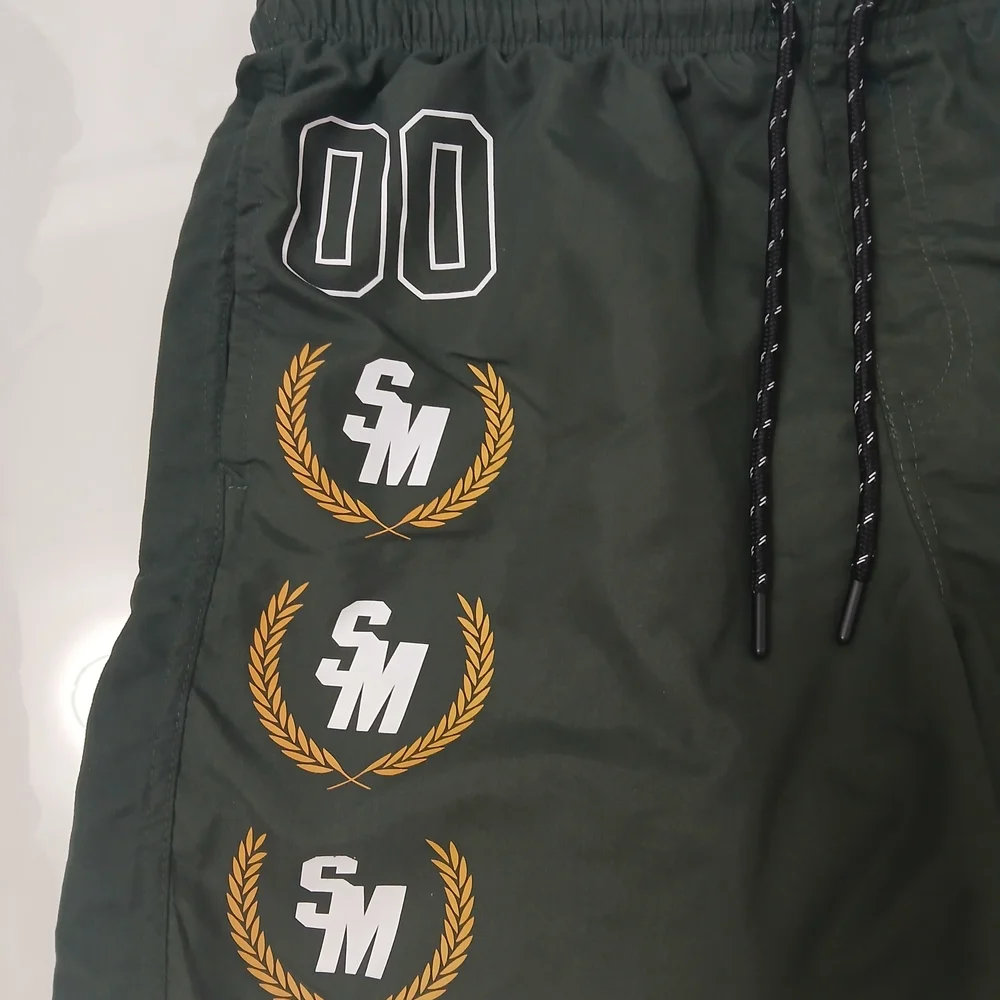 👉 Men’s Self Made NY-LA Graphic Athletic Shorts Size M Streetwear Green